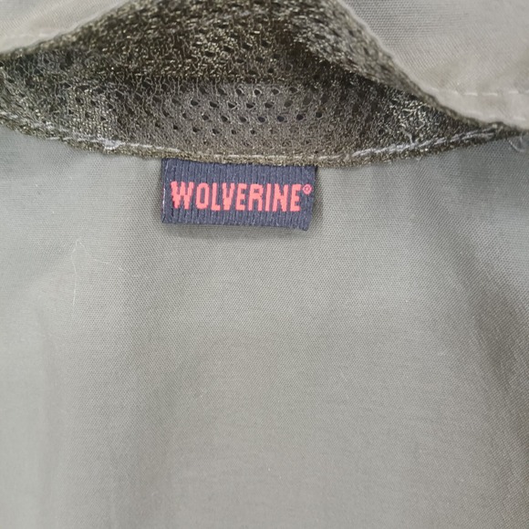 Wolverine XL Men's Long Sleeve Button-Down Shirt‎ Army Green Patch - Picture 6 of 7